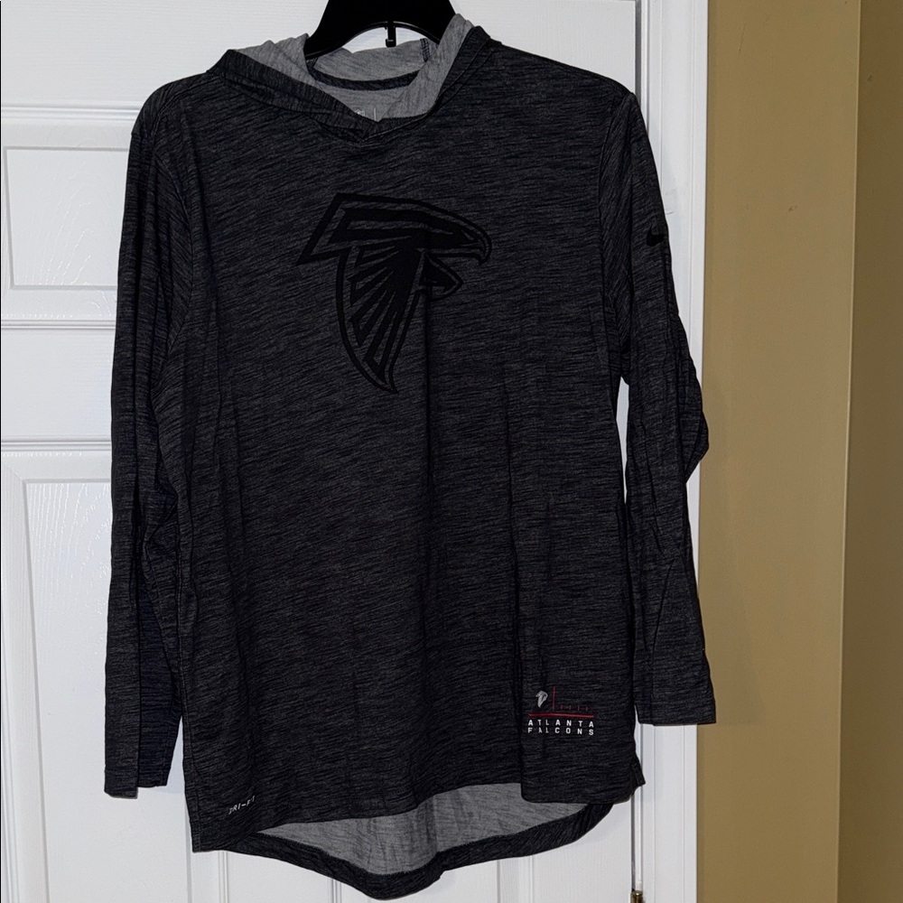 Dark gray Nike Hooded Falcons Long Sleeve hooded Shirt L